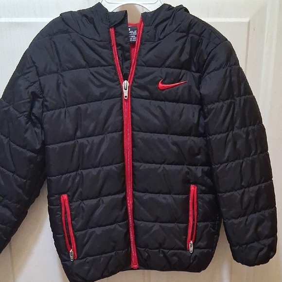 Nike Other - Nike Kids Puffer Jacket in Black with Red Accents